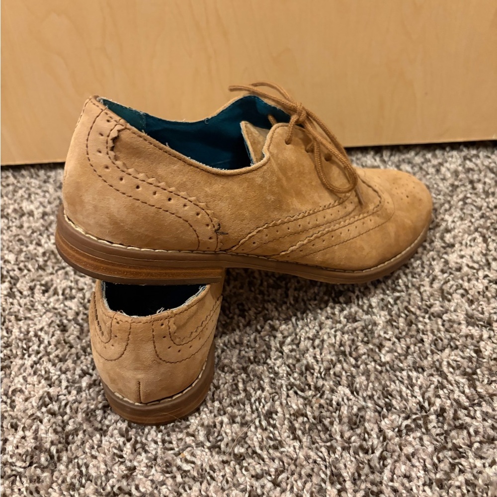 Tan Leather Oxford Shoes